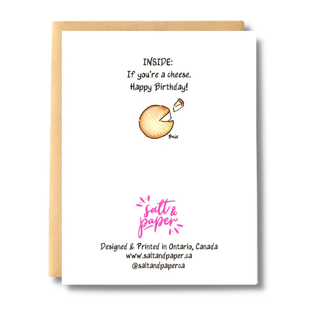 Age Matters Cheese Birthday Card | Salt & Paper - Image 3