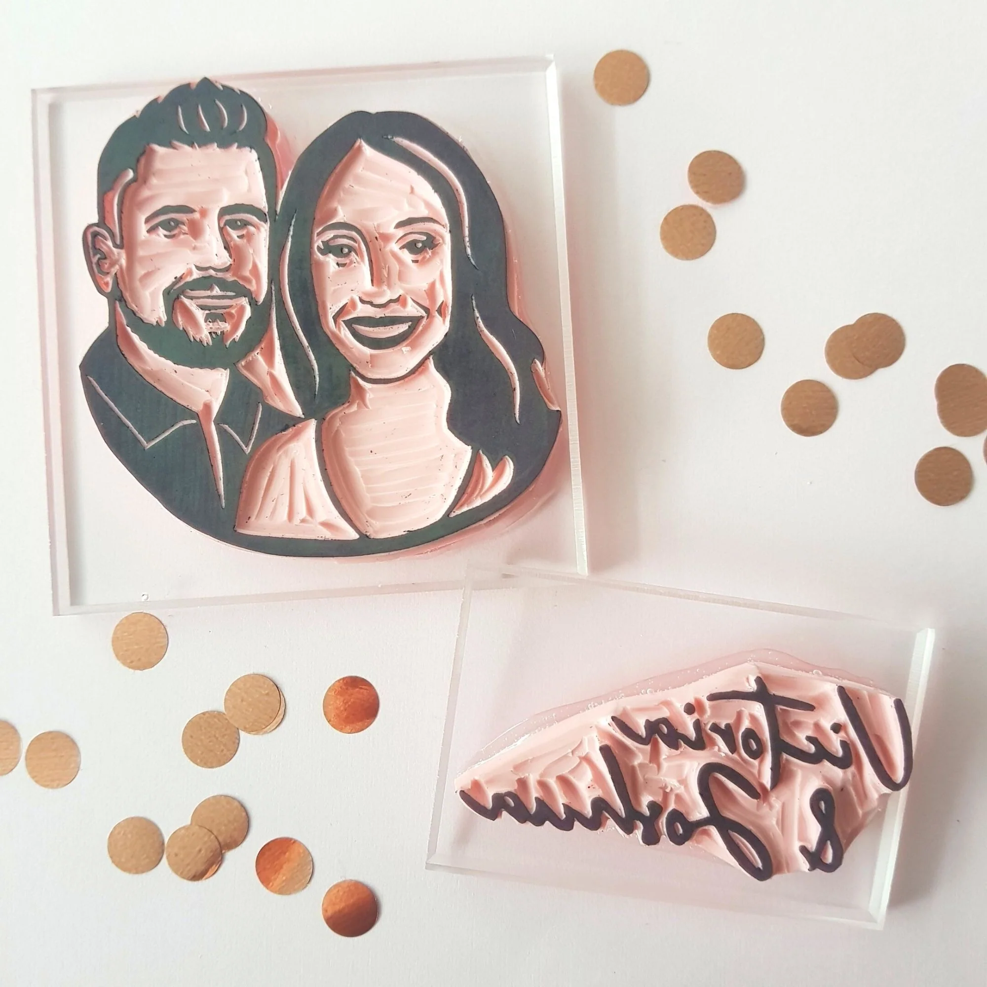 Couples Portrait Stamp | Salt & Paper - Image 3
