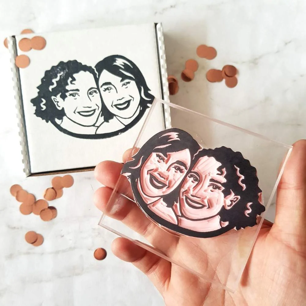Couples Portrait Stamp | Salt & Paper - Image 4