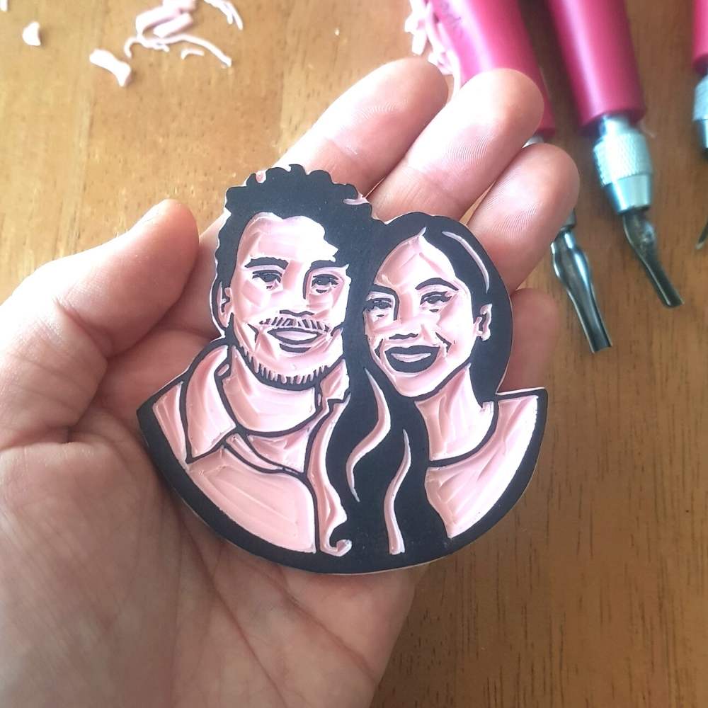 Couples Portrait Stamp | Salt & Paper - Image 6