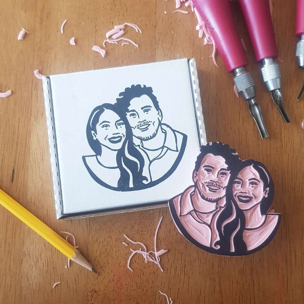 Couples Portrait Stamp | Salt & Paper - Image 7