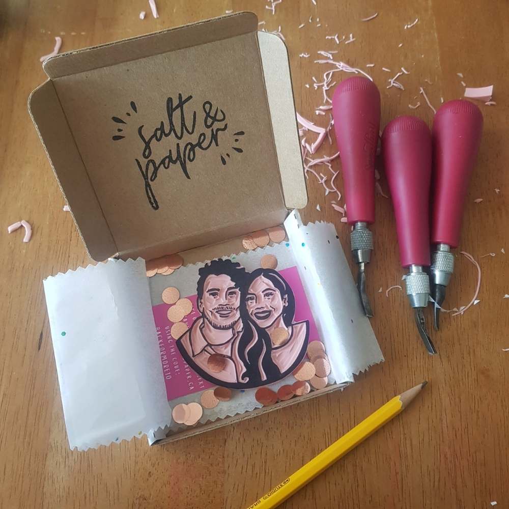 Couples Portrait Stamp | Salt & Paper - Image 8
