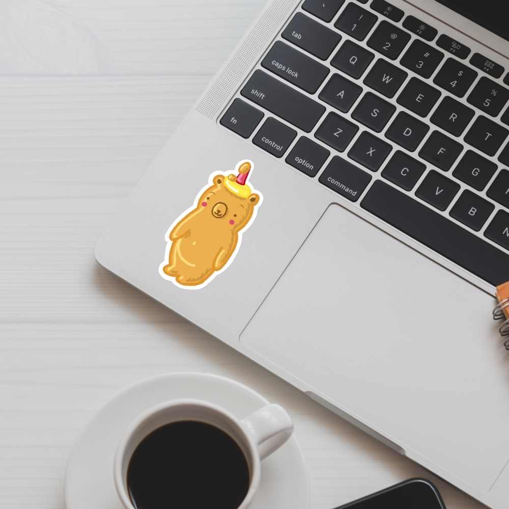 Happy Honey Bear Vinyl Sticker | Salt & Paper - Image 3
