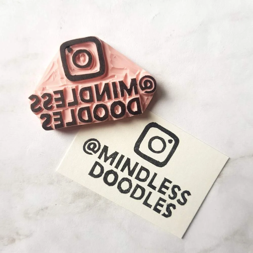 Your Instagram Name Rubber Stamp | Salt & Paper - Image 4